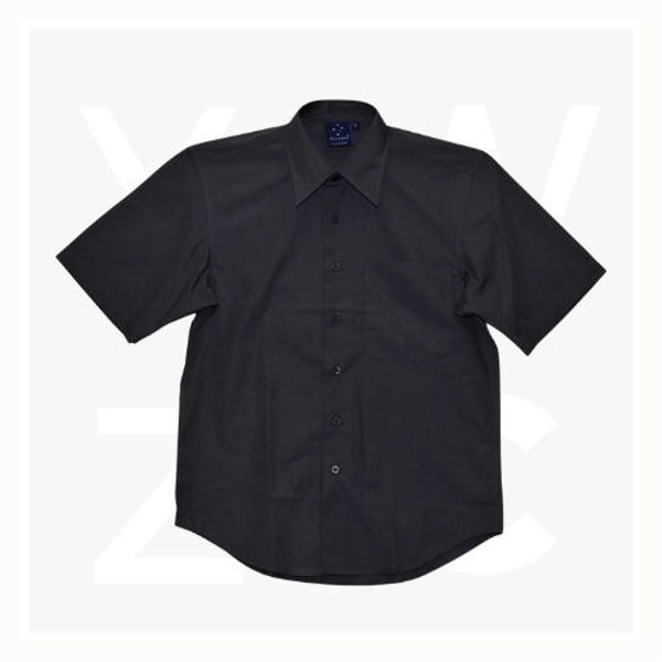 BS08S-Men's-Telfon-Executive-Short-Sleeve-Shirt-Charcoal