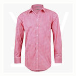 M7300L-Men’s-Gingham-Check-LongSleeve-Shirt-With-Roll-Up-Tab-Sleeve-RedWhite