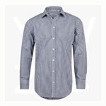 M7300L-Men’s-Gingham-Check-LongSleeve-Shirt-With-Roll-Up-Tab-Sleeve-NavyWhite