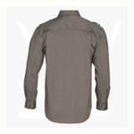M7912-Men's-Long-Sleeve-Military-Shirt-Khaki-Back