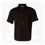 M7911-Men's-Short-Sleeve-Military-Shirt-Black