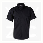 M7911-Men's-Short-Sleeve-Military-Shirt-Navy-Front