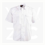 BS06S-Epaulette-Short-Sleeve-Unisex-White-Front