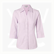 M8040Q-Women's-CVC-Oxford-3/4-Sleeve-Shirt-Lilac