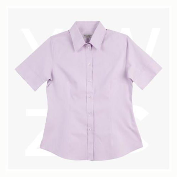 M8040S-Women's-CVC-Oxford-Short-Sleeve-Shirt-Lilac