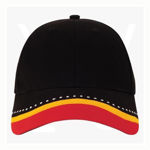 LL4354-Serpent-Cap-BlackGoldRed-Front