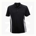 7011-Player-Mens-Polo-BlackSilver