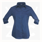 2135Q-Candidate-Ladies-3Q-Shirt-Navy