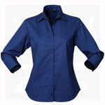 2129-Stratagem-Ladies-3Q-Shirt-FrenchBlue