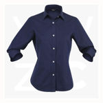 2132-Empire-Ladies-3Q-Shirts-NavySky