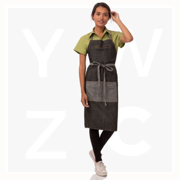 AB034-Manhattan-Bib-Apron-Black