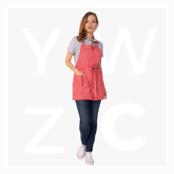 ABN02W-Medford-Short-Bib-Apron-Coral