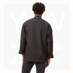 EXDZ001-Gramercy-Denim-Chef-Jacket-Black-Back