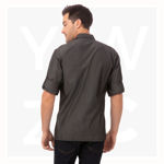 SKL001-Detroit-Mens-Long-Sleeve-Denim-Shirt-Black-Back