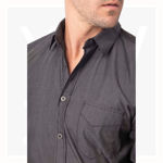 SKL001-Detroit-Mens-Long-Sleeve-Denim-Shirt-Black-Neck