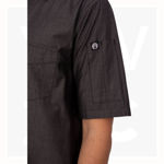 SKS002-Detroit-Mens-Short-Sleeve-Denim-Shirt-Black-Sleeve