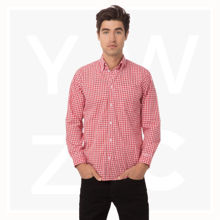 D500-Men’s-Gingham-Dress-Shirt-RedWhite-Check