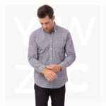 D500-Men’s-Gingham-Dress-Shirt-BlueWhite-Check