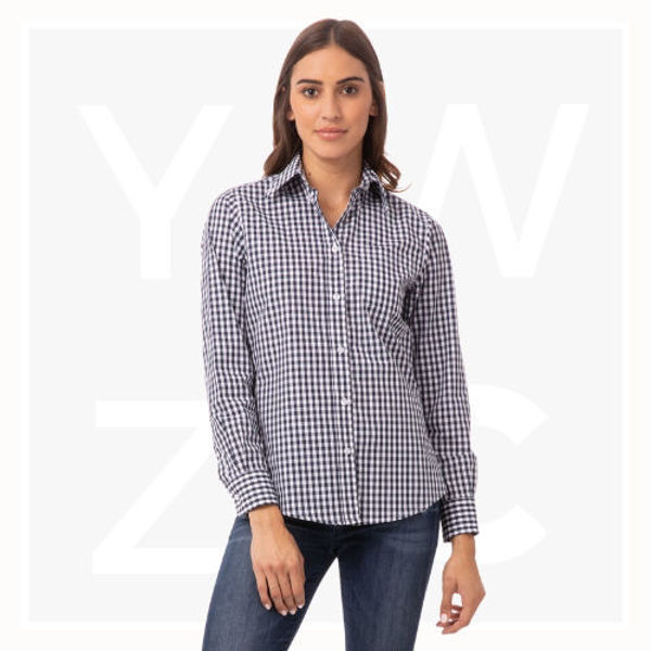 W500-Women’s-Gingham-Dress-Shirt-BlueWhite-Check