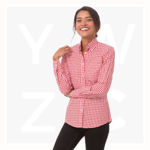 W500-Women’s-Gingham-Dress-Shirt-RedWhite-Check