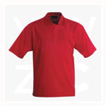 CP1601-Unisex-Plain-Colour-Poly-Face-Cotton-Backing-SS-Polo-Red