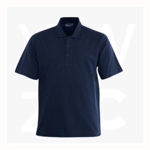 CP1601-Unisex-Plain-Colour-Poly-Face-Cotton-Backing-SS-Polo-NavyBlue