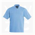 CP1601-Unisex-Plain-Colour-Poly-Face-Cotton-Backing-SS-Polo-SkyBlue