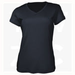CT1418-Ladies-Brushed-V-Neck-Tee-Shirt-Black