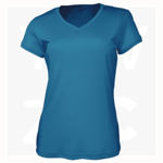 CT1418-Ladies-Brushed-V-Neck-Tee-Shirt-Cyan