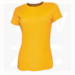 CT1422-Ladies-Brushed-Tee-Shirt-Yellow
