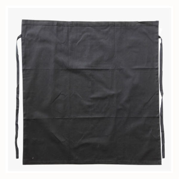 WA0395-Cotton-Drill-Continental-Apron-No-Pocket-Black