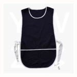 WA0398-Cotton-Drill-Popover-Apron-With-Pocket-Navyblue