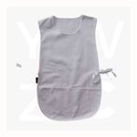 WA0398-Cotton-Drill-Popover-Apron-With-Pocket-White