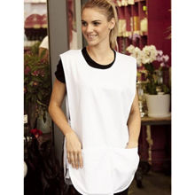 WA0398-Cotton-Drill-Popover-Apron-With-Pocket-Model