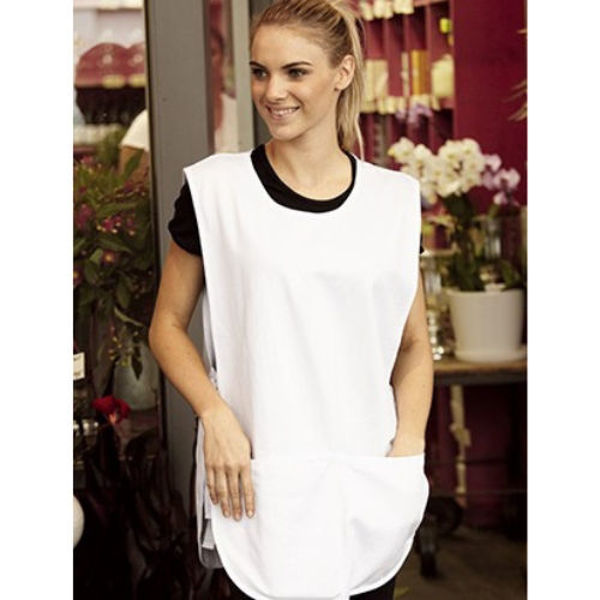 WA0398-Cotton-Drill-Popover-Apron-With-Pocket-Model