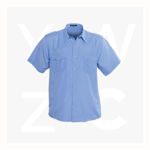 BS193-Unisex-Adults-Service-Shirt-Short-Sleeve-LightBlue