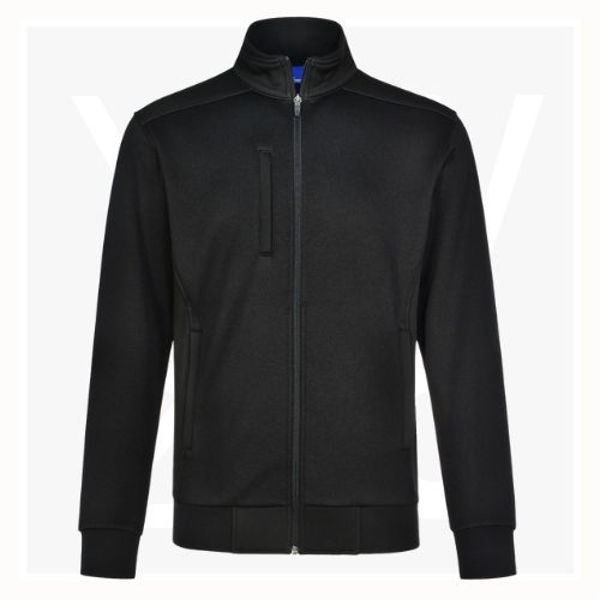 JK57-Jacquard-Fleece-Bomber-Jacket-Black