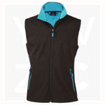 JK46-Rosewall-Softshell-Vest-Ladies'-BlackCyan