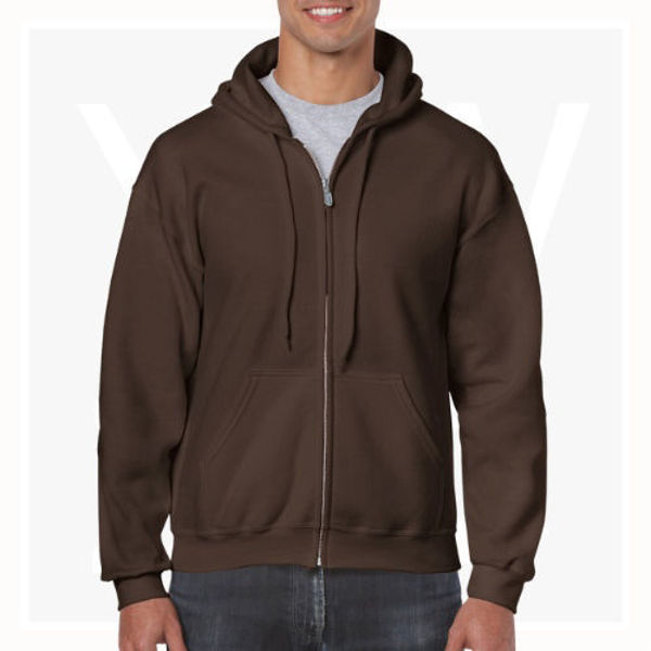 GB18600-Heavyblend-Adult-Zip-Hooded-Sweatshirt-DarkChocolate