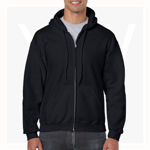 GB18600-Heavyblend-Adult-Zip-Hooded-Sweatshirt-Black