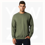 SF000-Softstyle-Adult-Crewneck-Sweatshirt-MilitaryGreen
