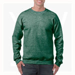 GB18000-Heavyblend-Adult-Crewneck-Sweatshirt-HeatherSport-DarkGreen