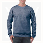 GB18000-Heavyblend-Adult-Crewneck-Sweatshirt-HeatherSport-DarkNavy