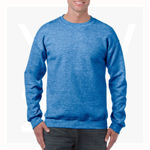 GB18000-Heavyblend-Adult-Crewneck-Sweatshirt-HeatherSport-Royal