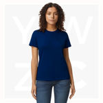 GB65000L-Ladies'-Cotton-T-shirt-Navy