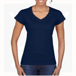 GB64V00L-Ladies'-V-Neck-T-Shirt-Navy