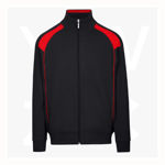 F400HZ-Mens'-Unbrushed-Contrast-Jacket-BlackRed