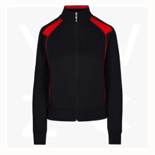 F400UN-Ladies-Unbrushed-Contrast-Jacket-BlackRed