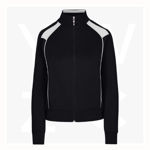 F400UN-Ladies-Unbrushed-Contrast-Jacket-BlackWhite