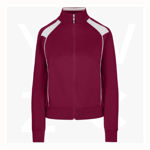 F400UN-Ladies-Unbrushed-Contrast-Jacket-BurgundyWhite